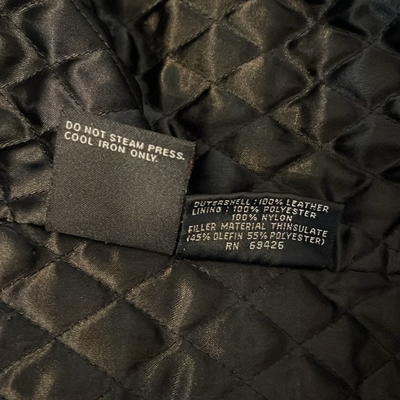 Wilsons Leather Black Leather Jacket Thinsulate Insulation 90s/Y2K Style Size L - Picture 7 of 7